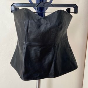 NWT ZARA Limited Edition Leather Body Corset Top